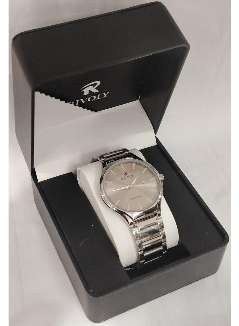 RIVOLY Men's Stainless Steel Wristwatch